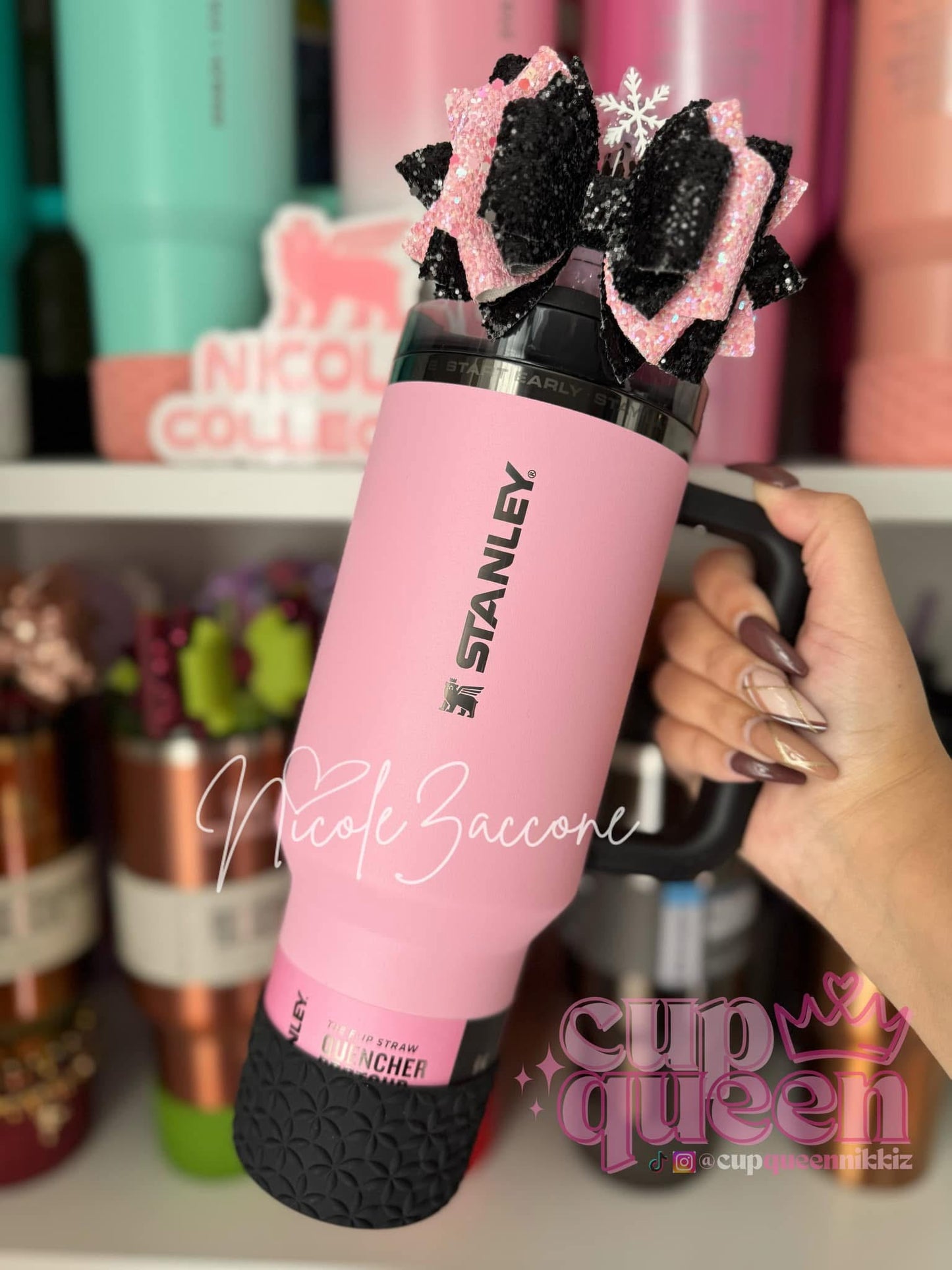 Midnight Black | FLORA | Silicone Tumbler Boot