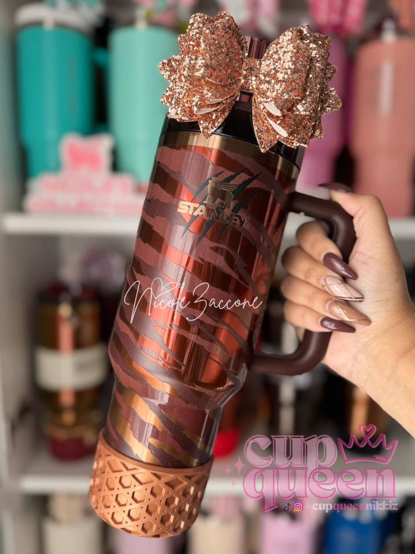 Bronze Magnolia | WAFFLE | Silicone Tumbler Boot