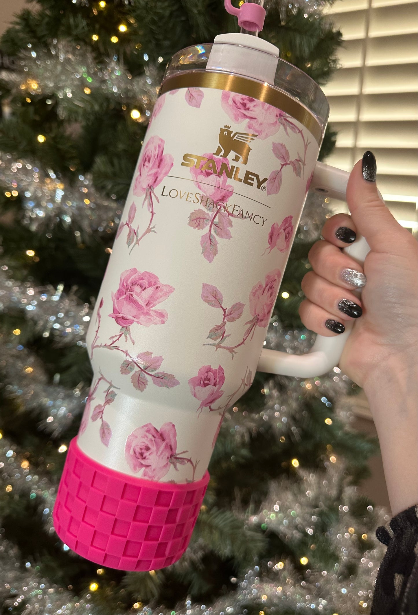 Hot Pink Checkers | Silicone Tumbler Boot