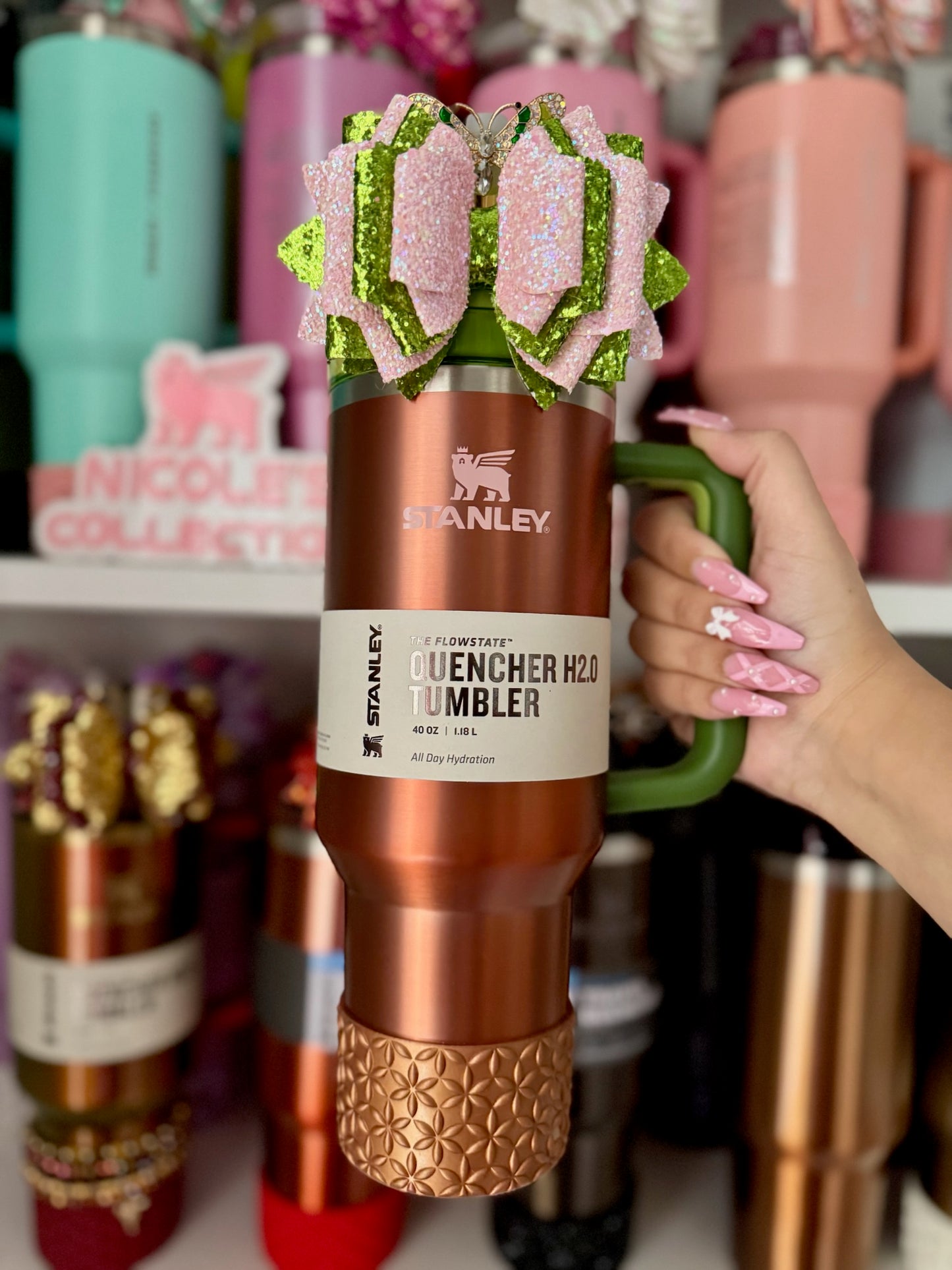 Bronze Magnolia | FLORA | Silicone Tumbler Boot