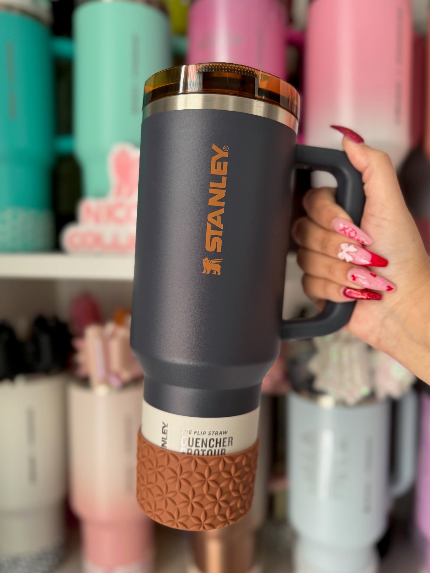 Golden Toast | Matte | FLORA | Silicone Tumbler Boot