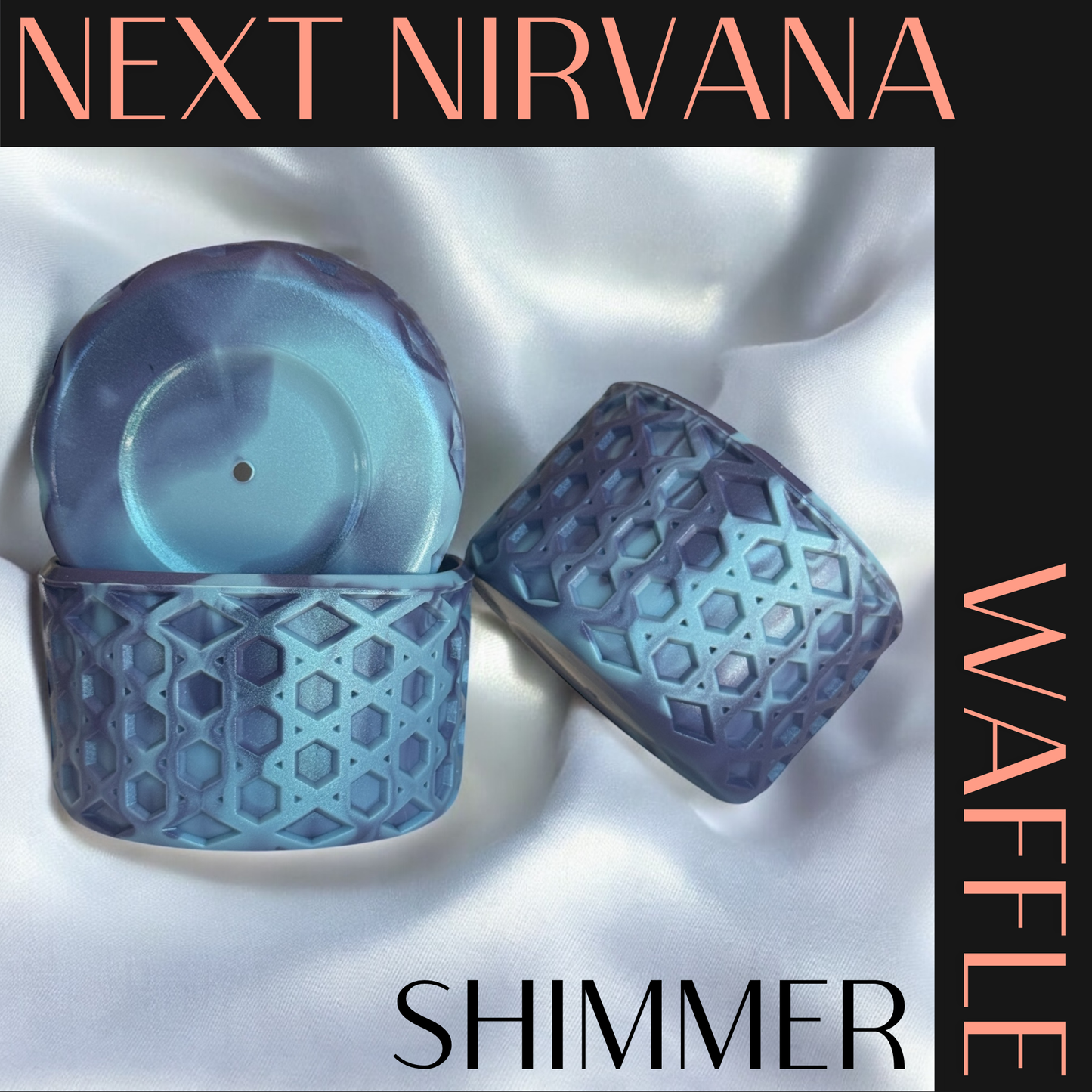 Blue Me Away | Shimmer | Agave | WAFFLE | Silicone Tumbler Boot