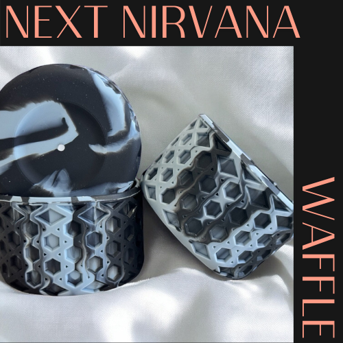 Black & Silver | WAFFLE | Silicone Tumbler Boot