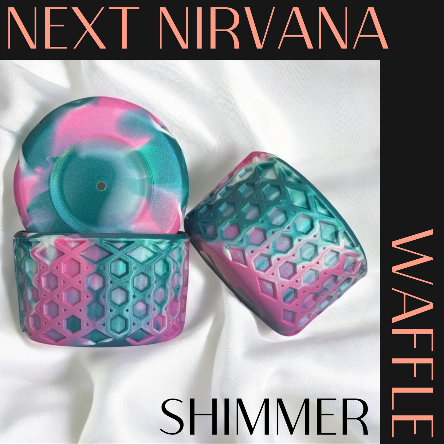 Cabana Queen | Shimmer | WAFFLE | Silicone Tumbler Boot