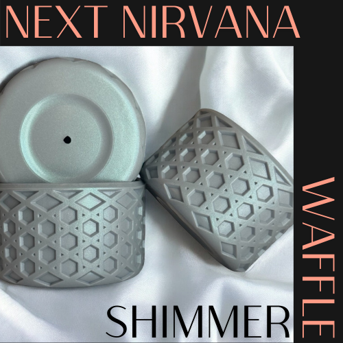 Light Gray Shimmer | Waffle | Silicone Tumbler Boot