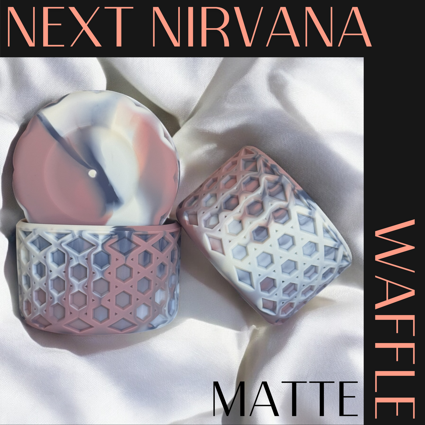 Smoke Showdown | Matte | Rose & Navy | WAFFLE | Silicone Tumbler Boot