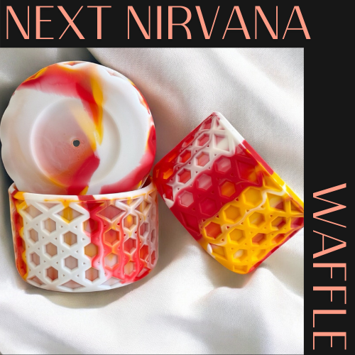 Red, Yellow & White | WAFFLE | Silicone Tumbler Boot
