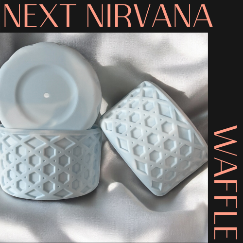 Spring Blue & White Swirl | WAFFLE | Silicone Tumbler Boot