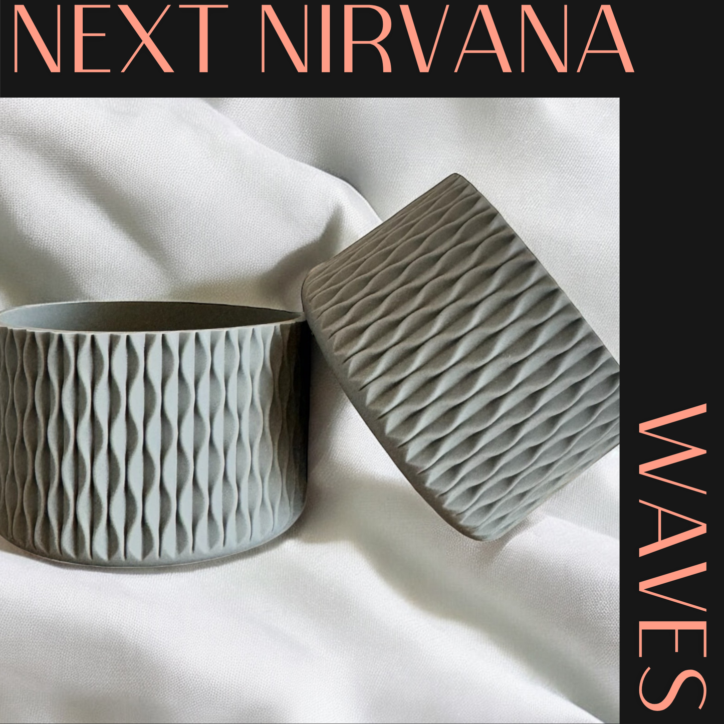 Gray | WAVES | Silicone Tumbler Boot