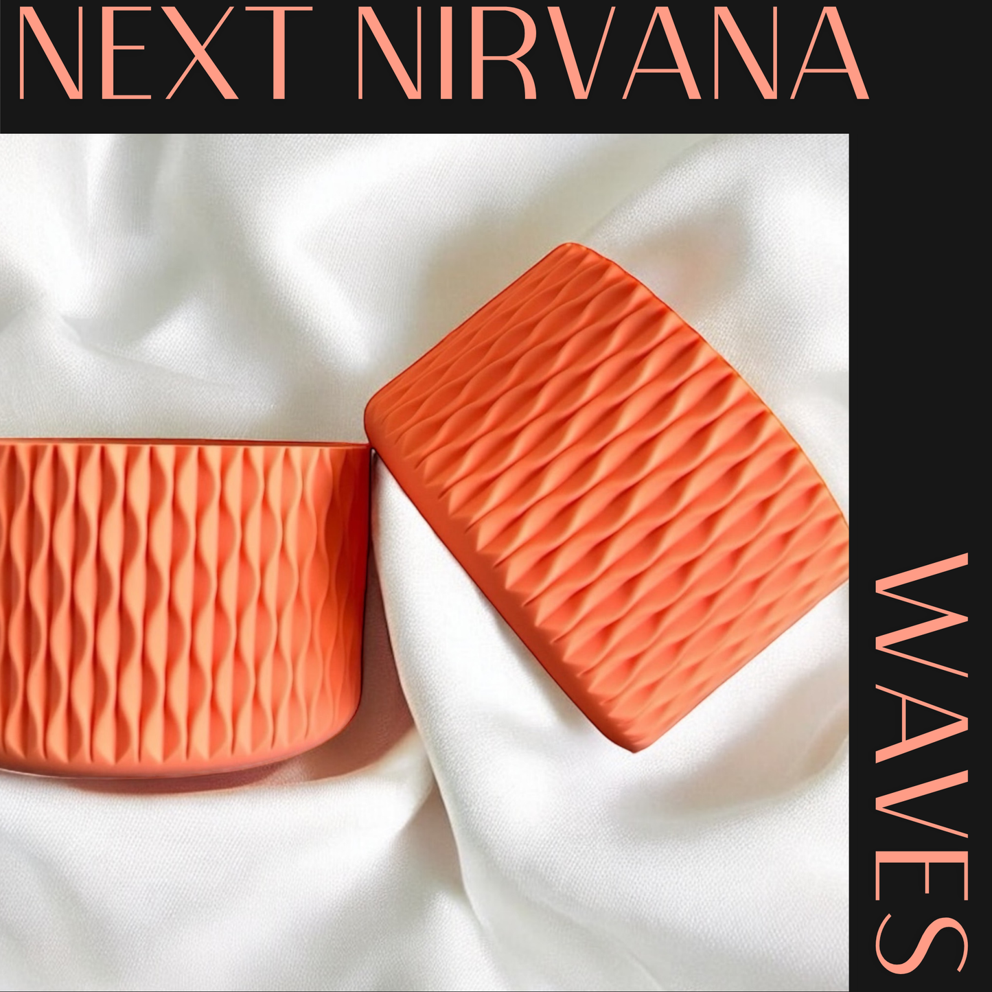 Peach | WAVES | Silicone Tumbler Boot