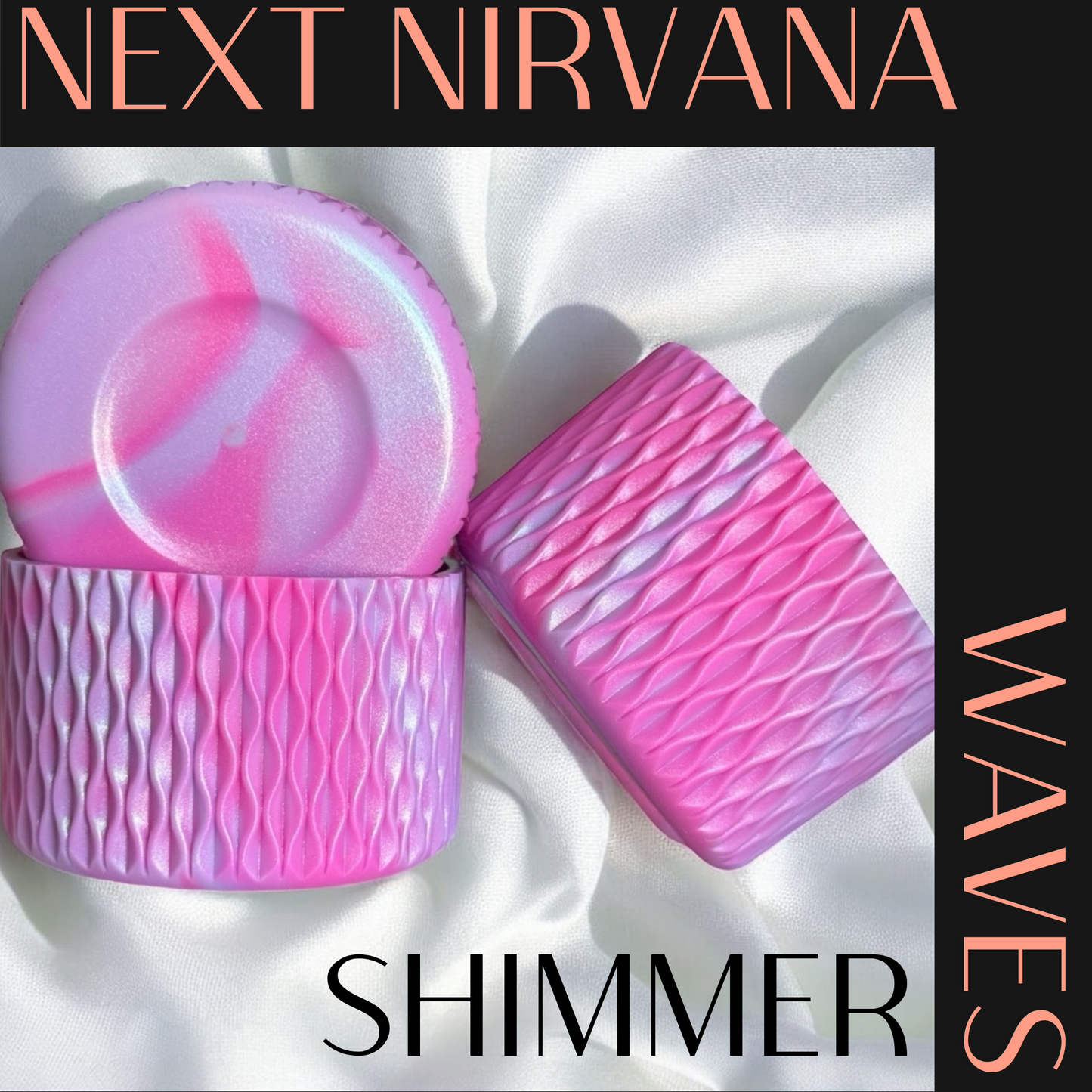 Lavender | Pink Shimmer | Waves | Silicone Tumbler Boot