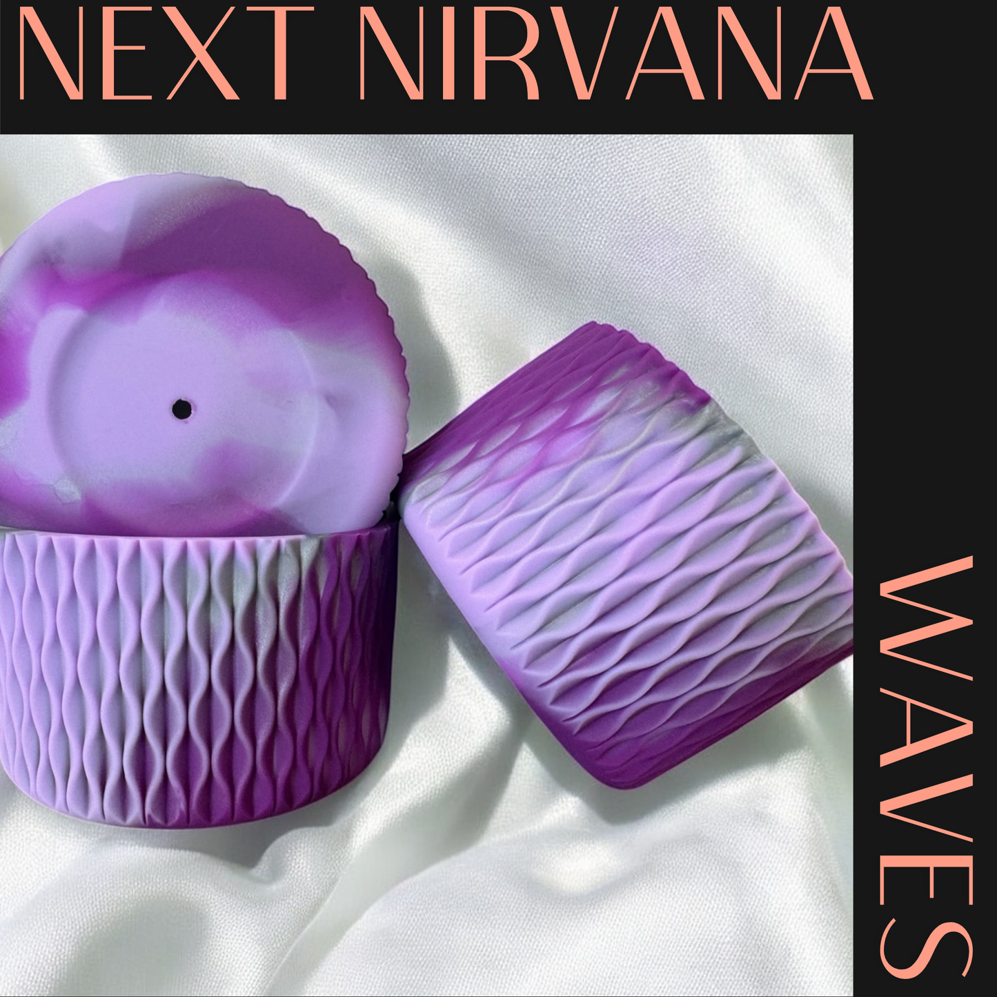 Purple Lavender & Silver (OR) | WAVES | Silicone Tumbler Boot
