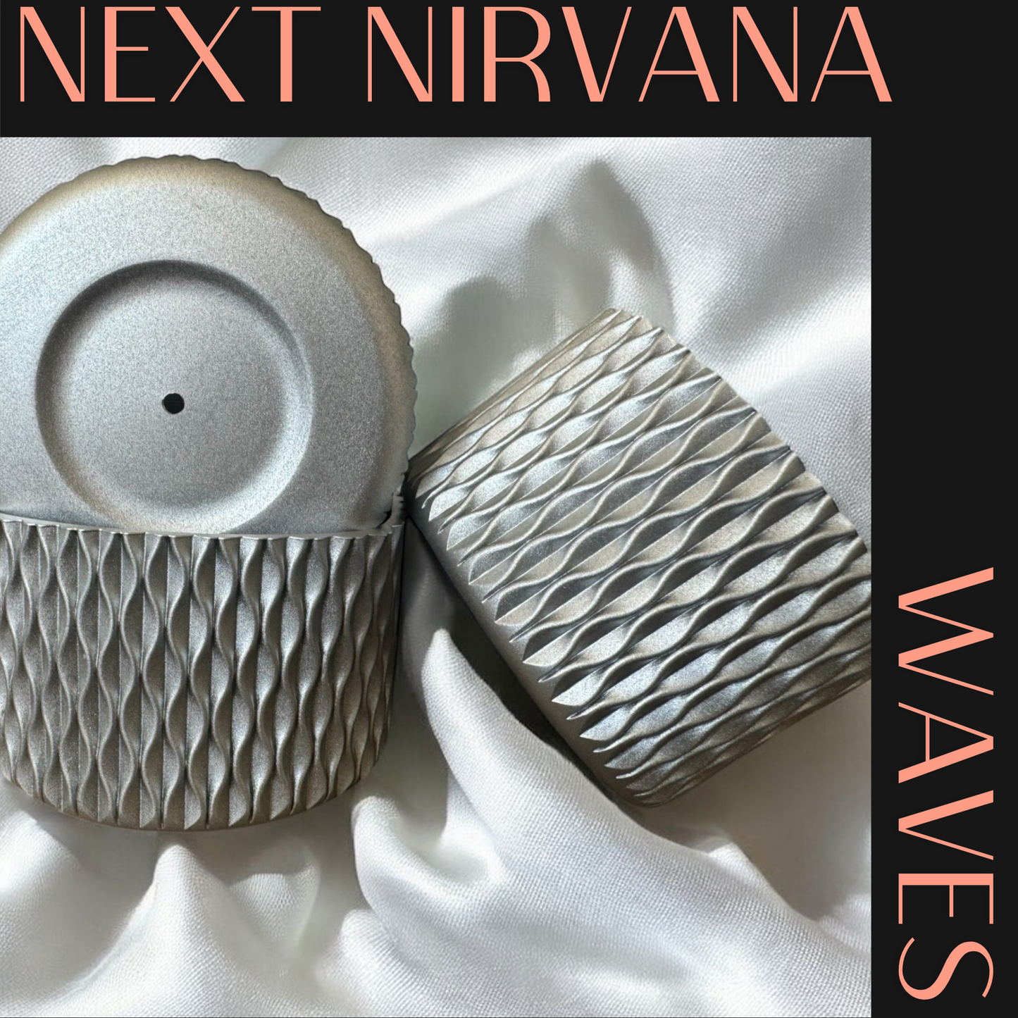 Silver | WAVES | Silicone Tumbler Textured Boot