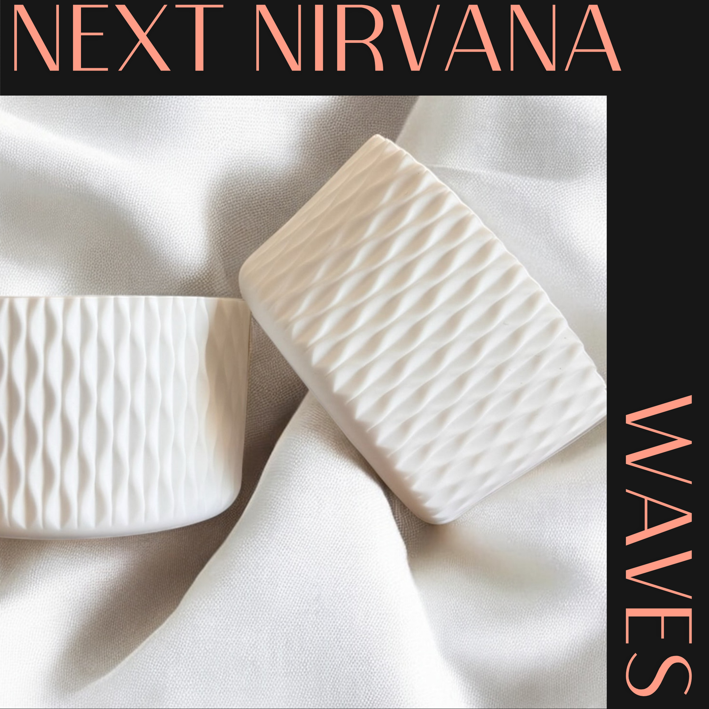 White | WAVES | Silicone Tumbler Boot