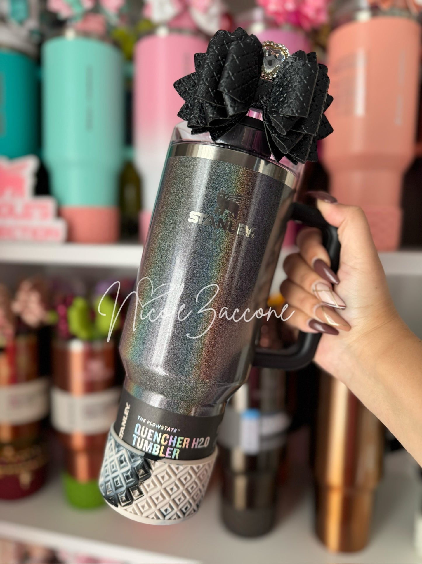 Ash Black Diamonds | Silicone Tumbler Boot