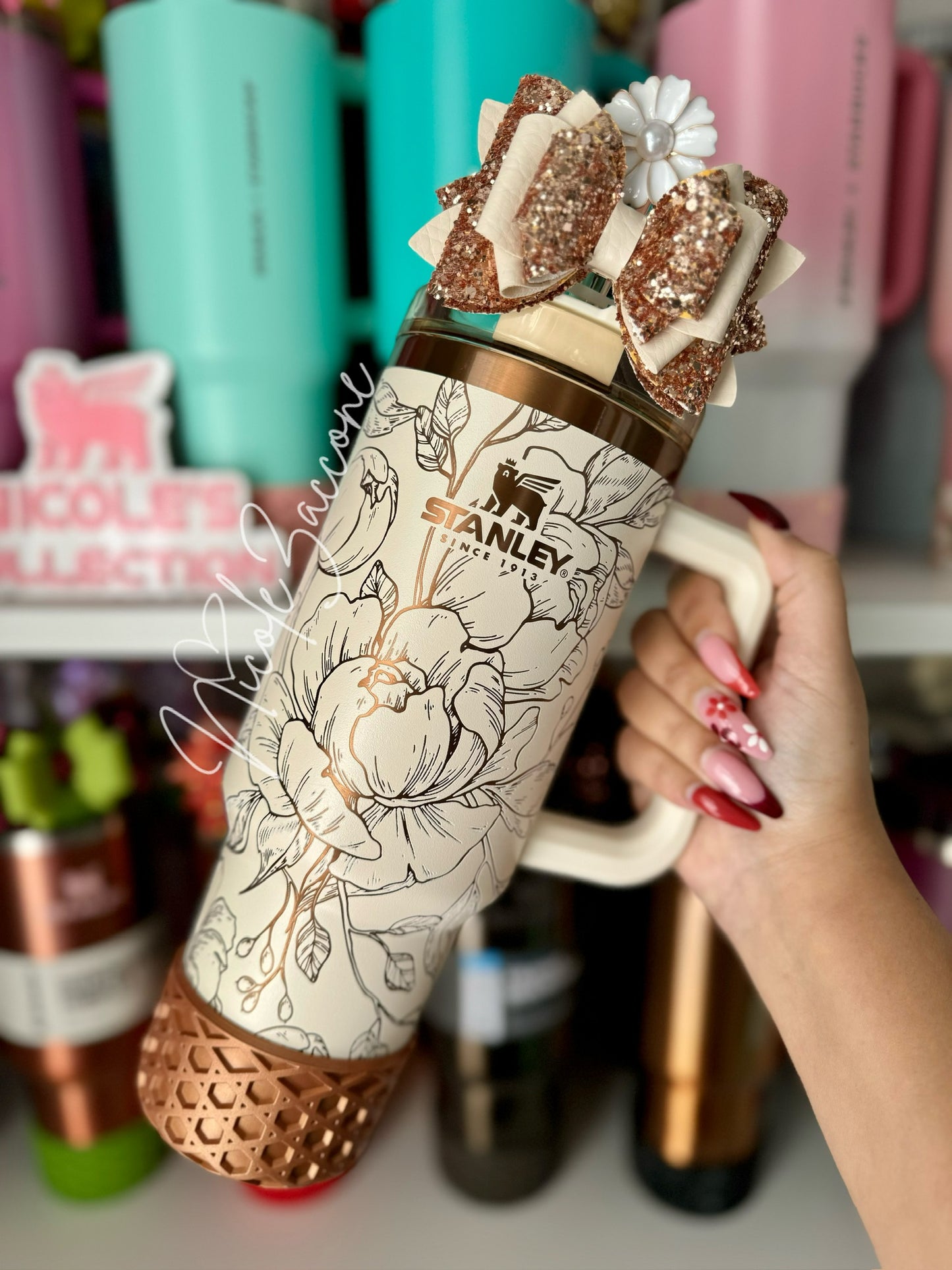 Bronze Magnolia | WAFFLE | Silicone Tumbler Boot