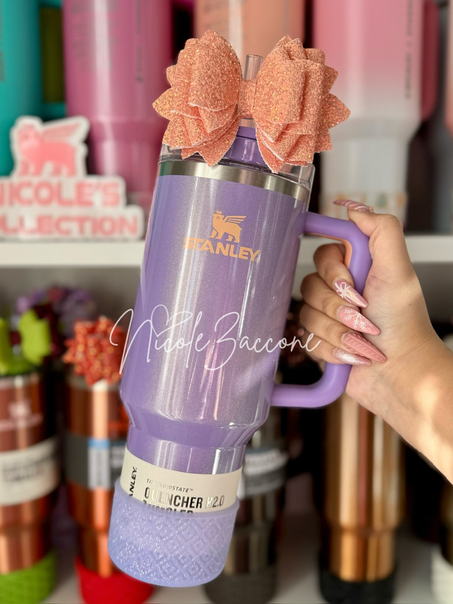 Lavender Glitter Diamonds | Silicone Tumbler Boot