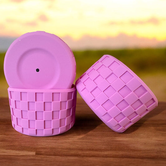 Bubblegum Checkers | Silicone Tumbler Boot