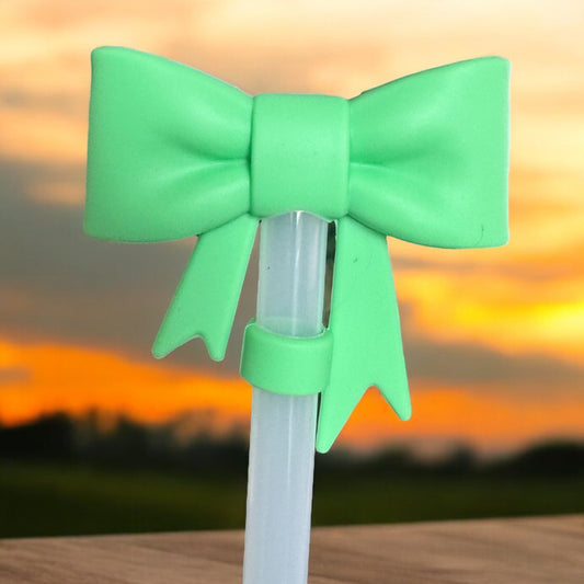 3D Lime Bow | Straw Topper 10mm