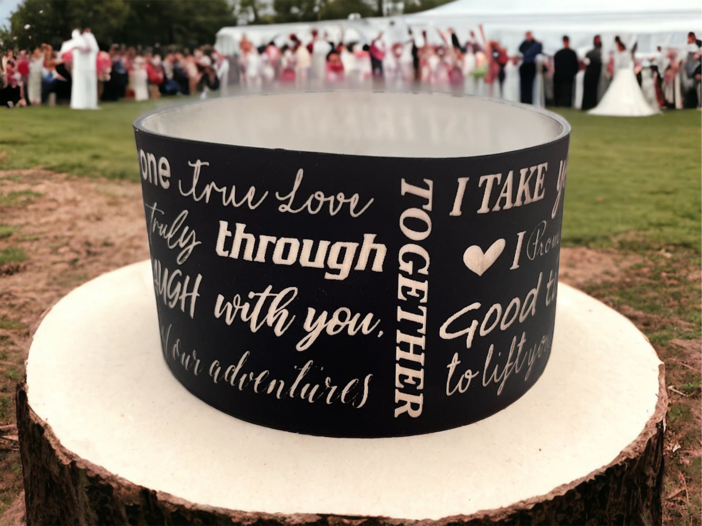 Engraved Wedding Silicone Boots