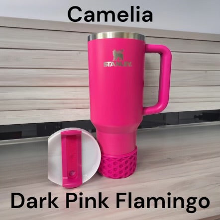 Flamingo Pink Waffle | Silicone Tumbler Boot