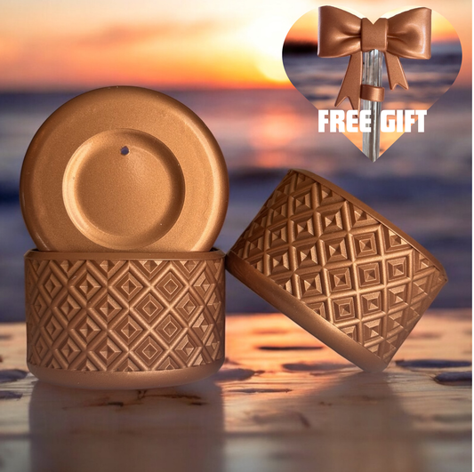 Bronze Magnolia Diamonds | Silicone Tumbler Boot