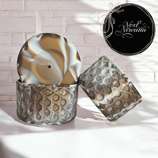 Deep Bronze & Cream | WAFFLE | Silicone Tumbler Boot