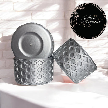 Silver | WAFFLE | Silicone Tumbler Boot