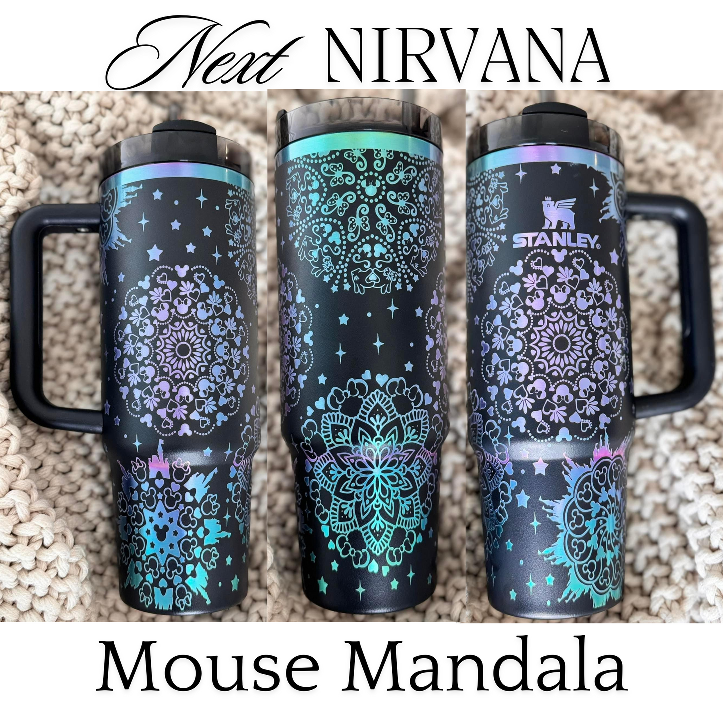 Engraved Tumbler - Mouse Mandala