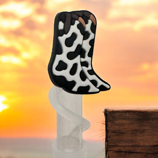 Cowprint Boots | Straw Topper 10mm