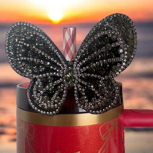 Onyx Butterfly | Luxe Tumbler Bow