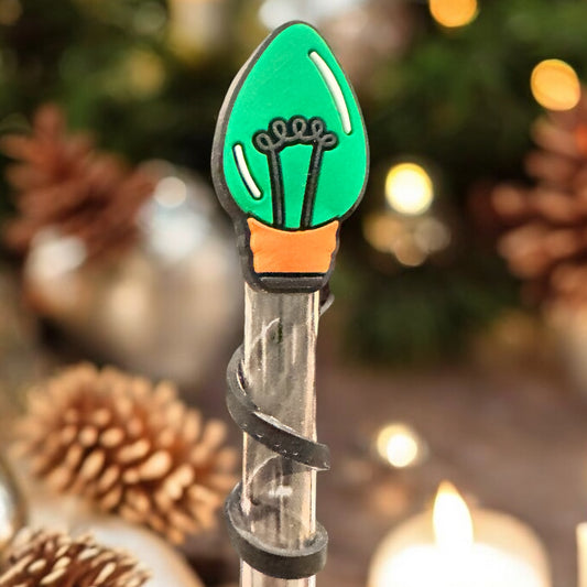 Lit Up Green Bulb | Straw Topper 10mm