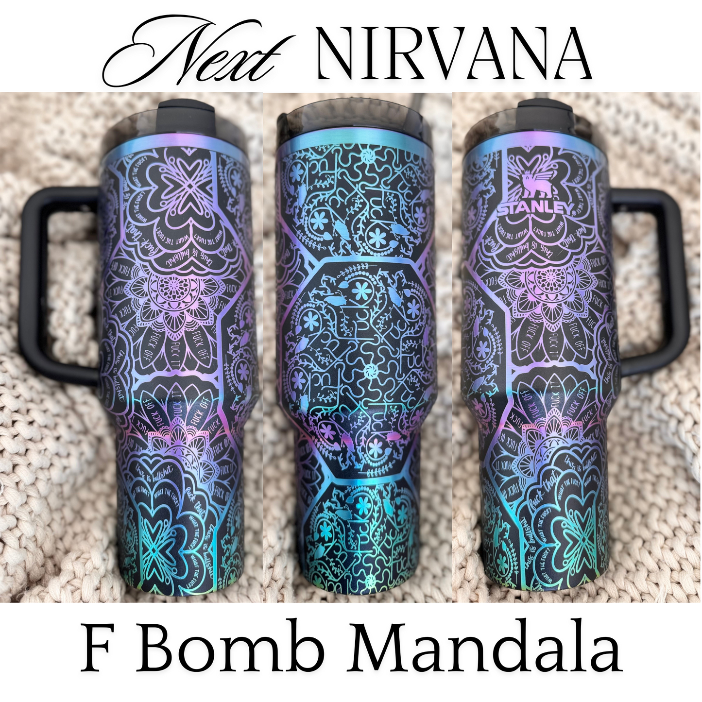 Engraved Tumbler - F Bomb Mandala