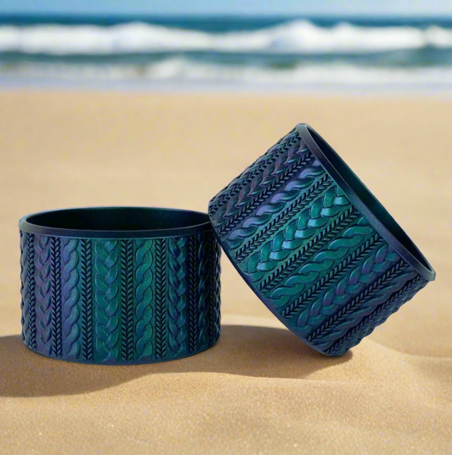 Mermaid Cable Knit | Silicone Tumbler Boot
