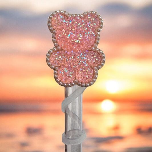 Pink Gummy Bear | Deluxe Straw Topper | 10mm