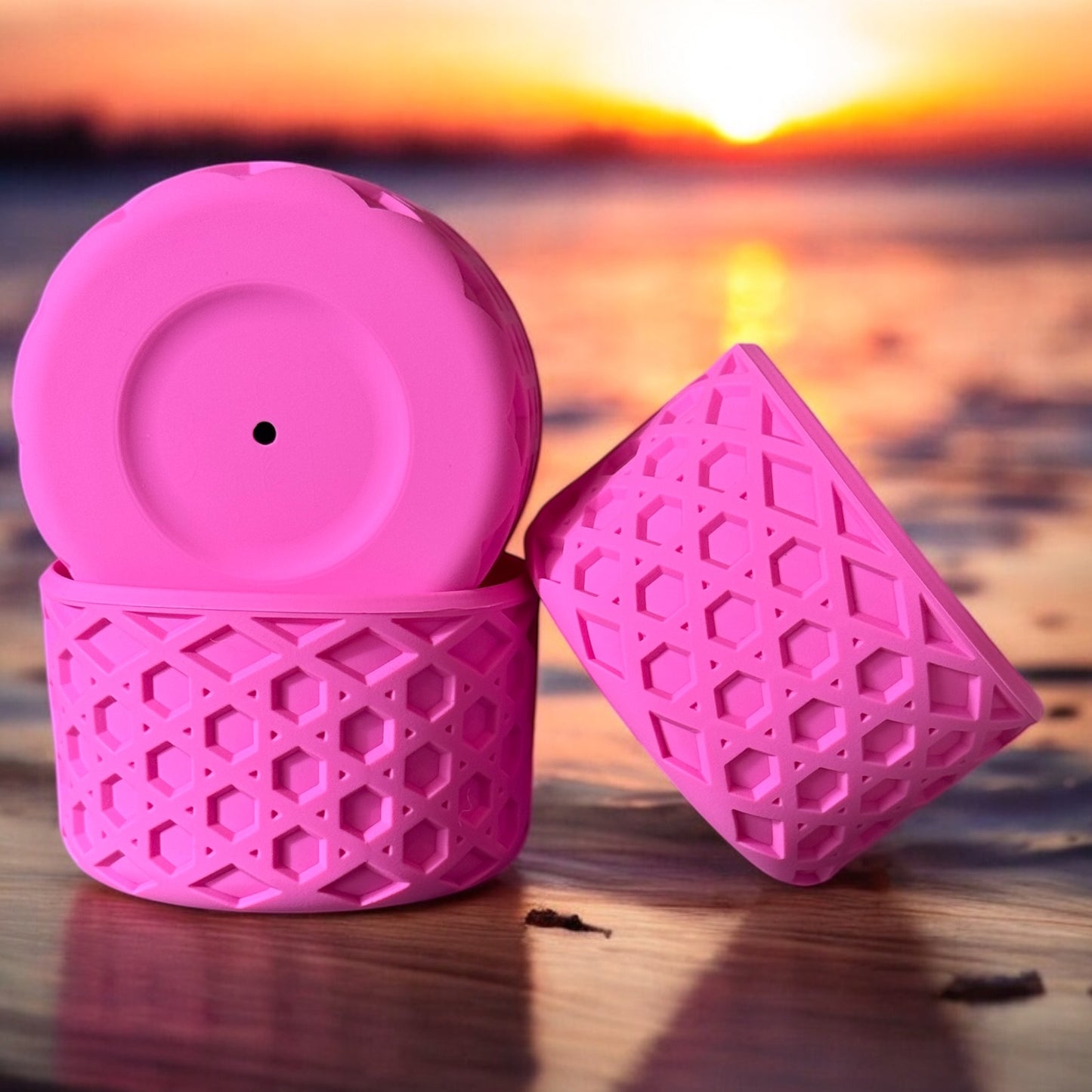 Winter Pink | Waffle | Silicone Tumbler Boot