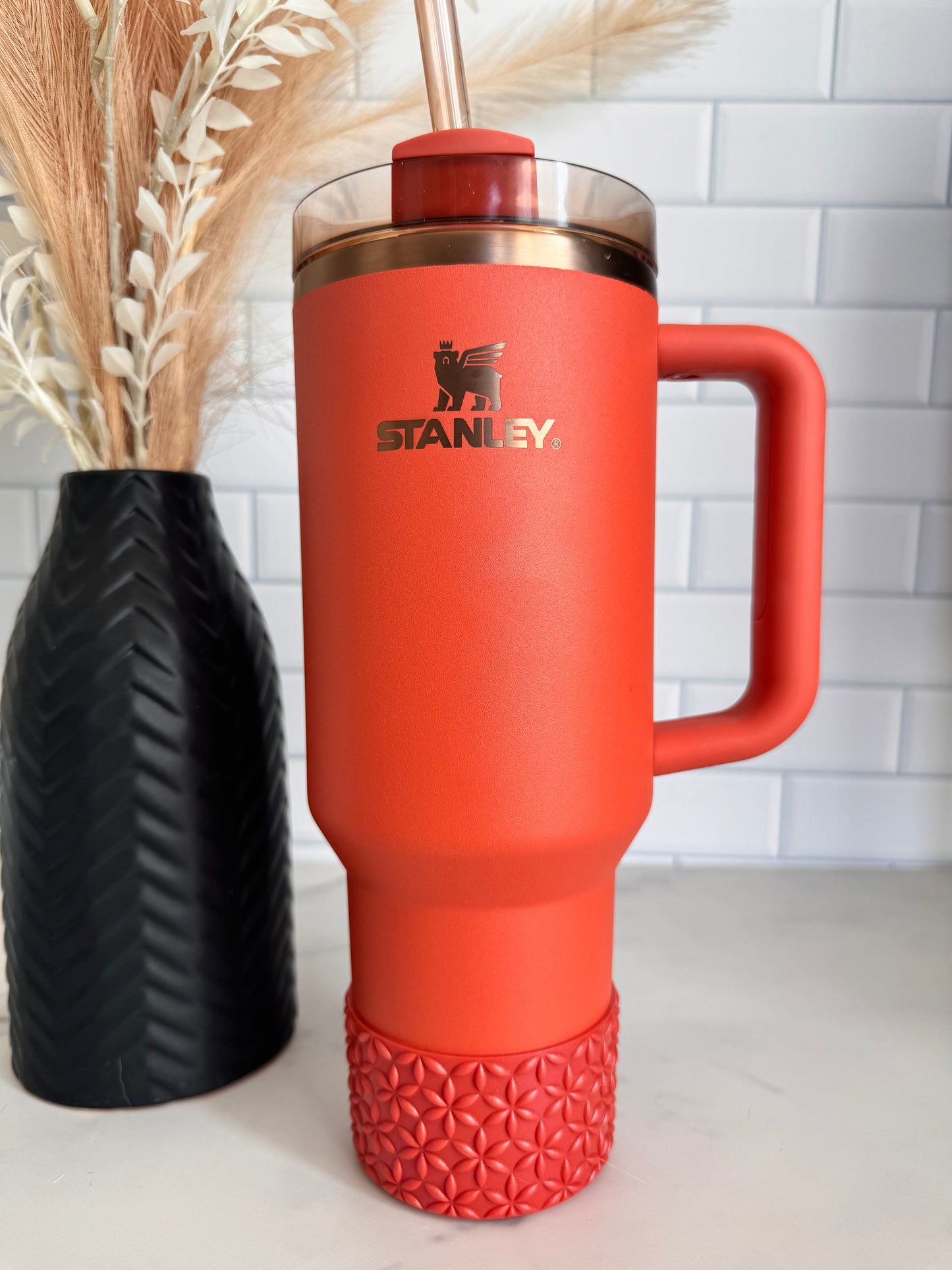 Pumpkin Spice Shimmer | Flora | Silicone Tumbler Boot