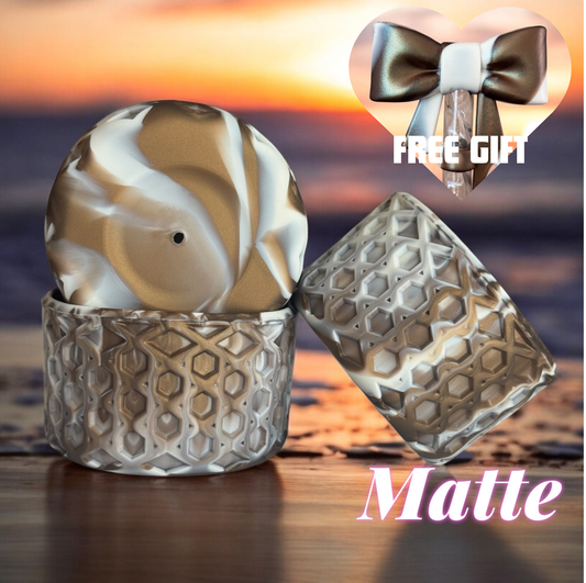 Deep Bronze & Cream | Waffle | Silicone Tumbler Boot