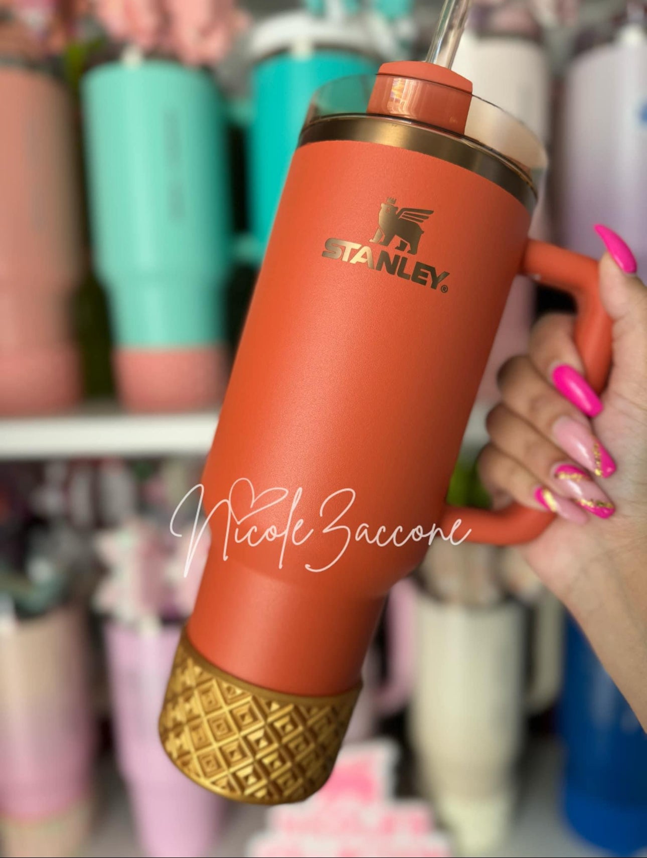 Metallic Gold Diamonds | Silicone Tumbler Boot