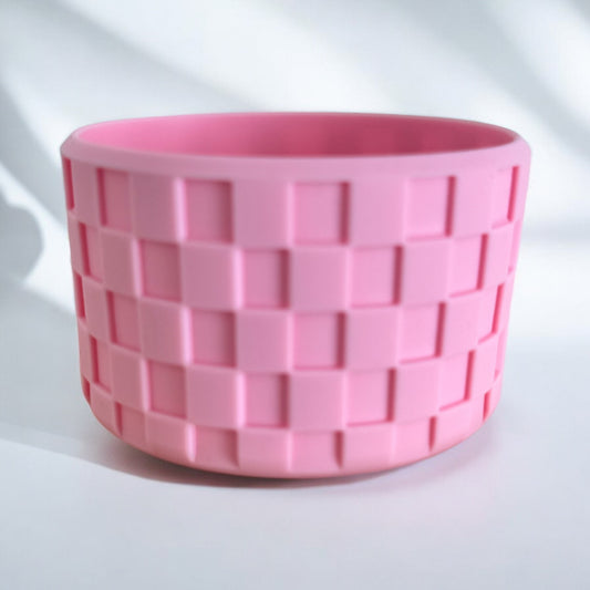 Light Pink Checkers | Silicone Tumbler Boot