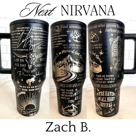 Engraved Tumbler -Zach B