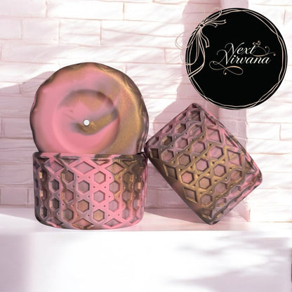 Antique Pink & Champagne | WAFFLE | Silicone Tumbler Boot