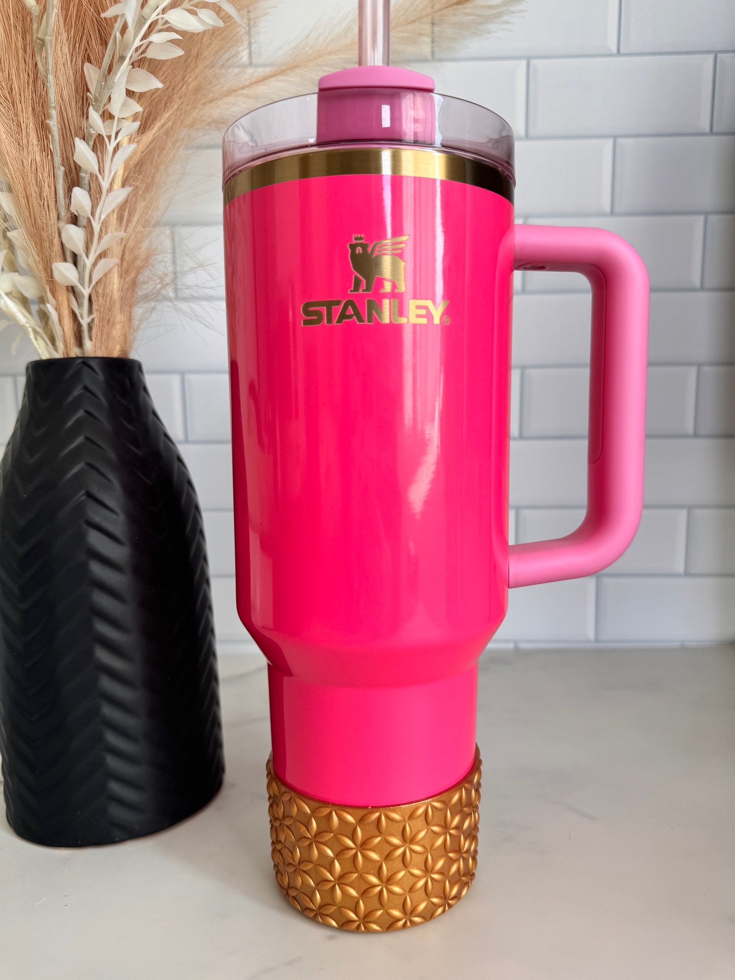 Metallic Gold | Flora | Silicone Tumbler Boot