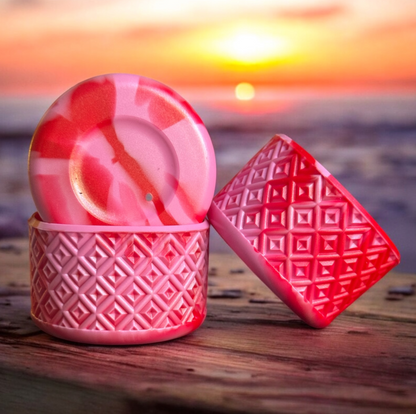 Sweet Hearts | Red & Pink Pearl |  Diamonds | Silicone Tumbler Boot