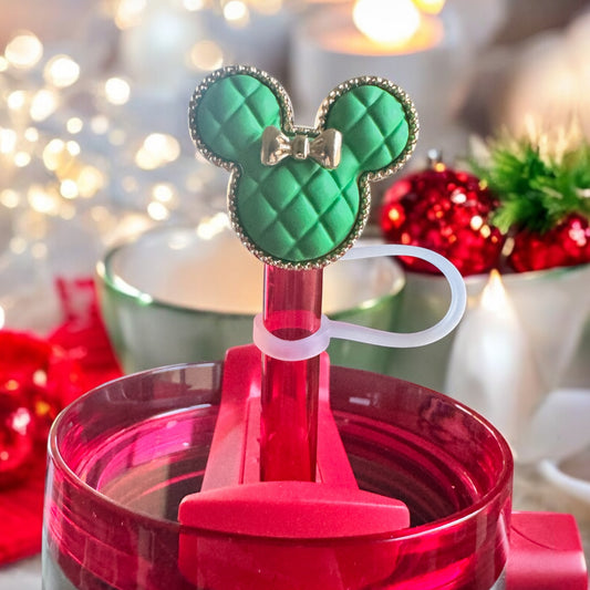 Holiday Mouse Ears | Deluxe Straw Topper | 10mm