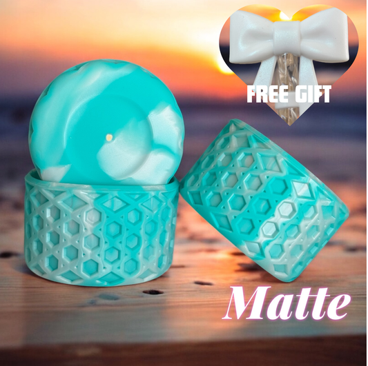 Tiffany & White Pearl | Waffle | Silicone Tumbler Boot