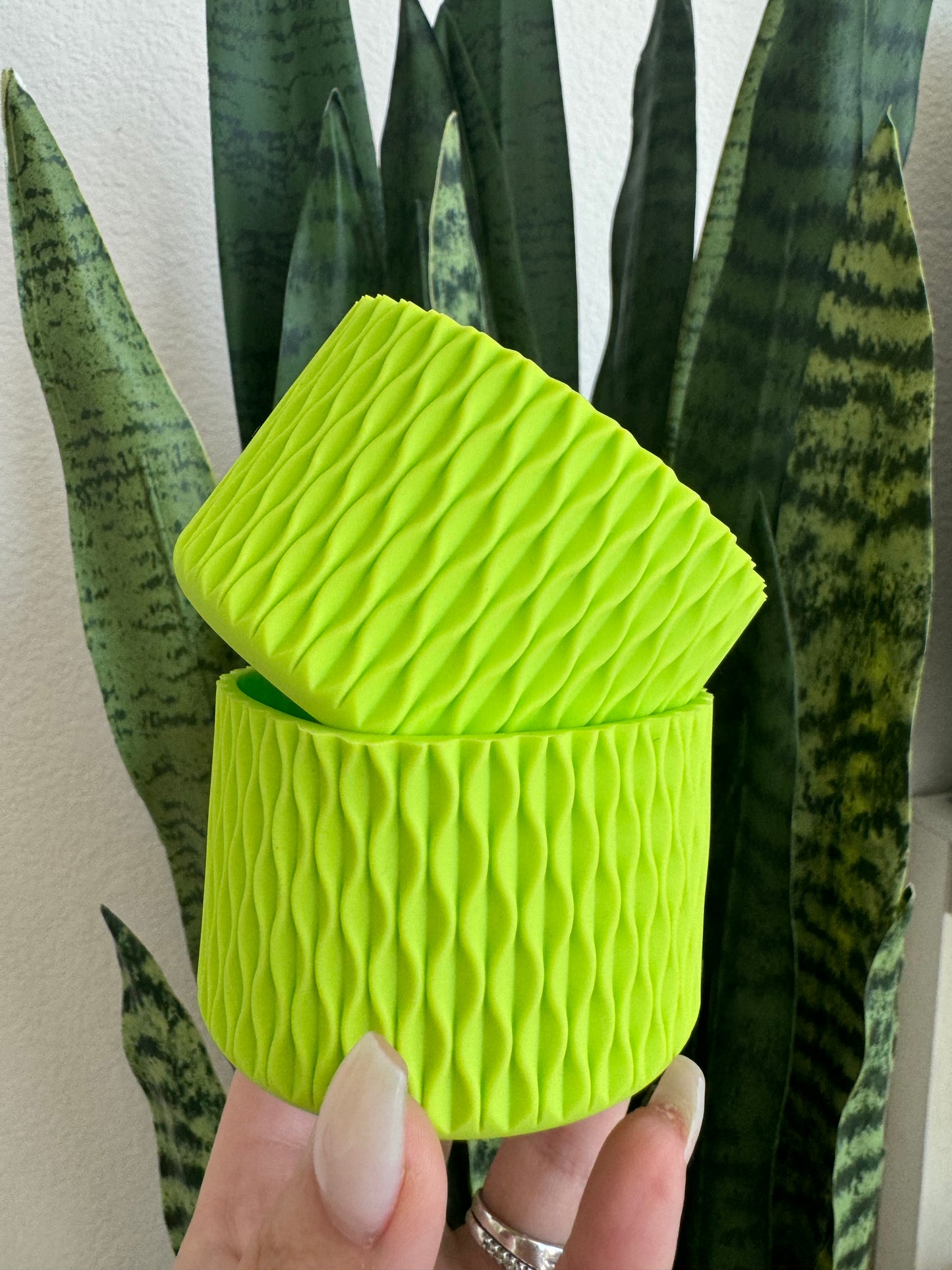 Electric Lime Waves | Silicone Tumbler Boot