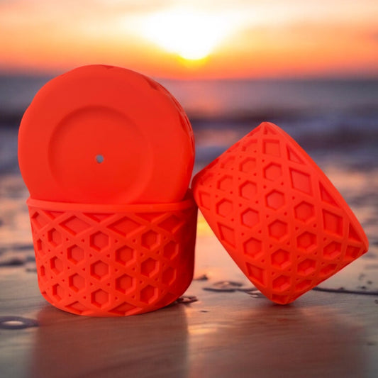 Tigerlily Orange | Waffle | Silicone Tumbler Boot