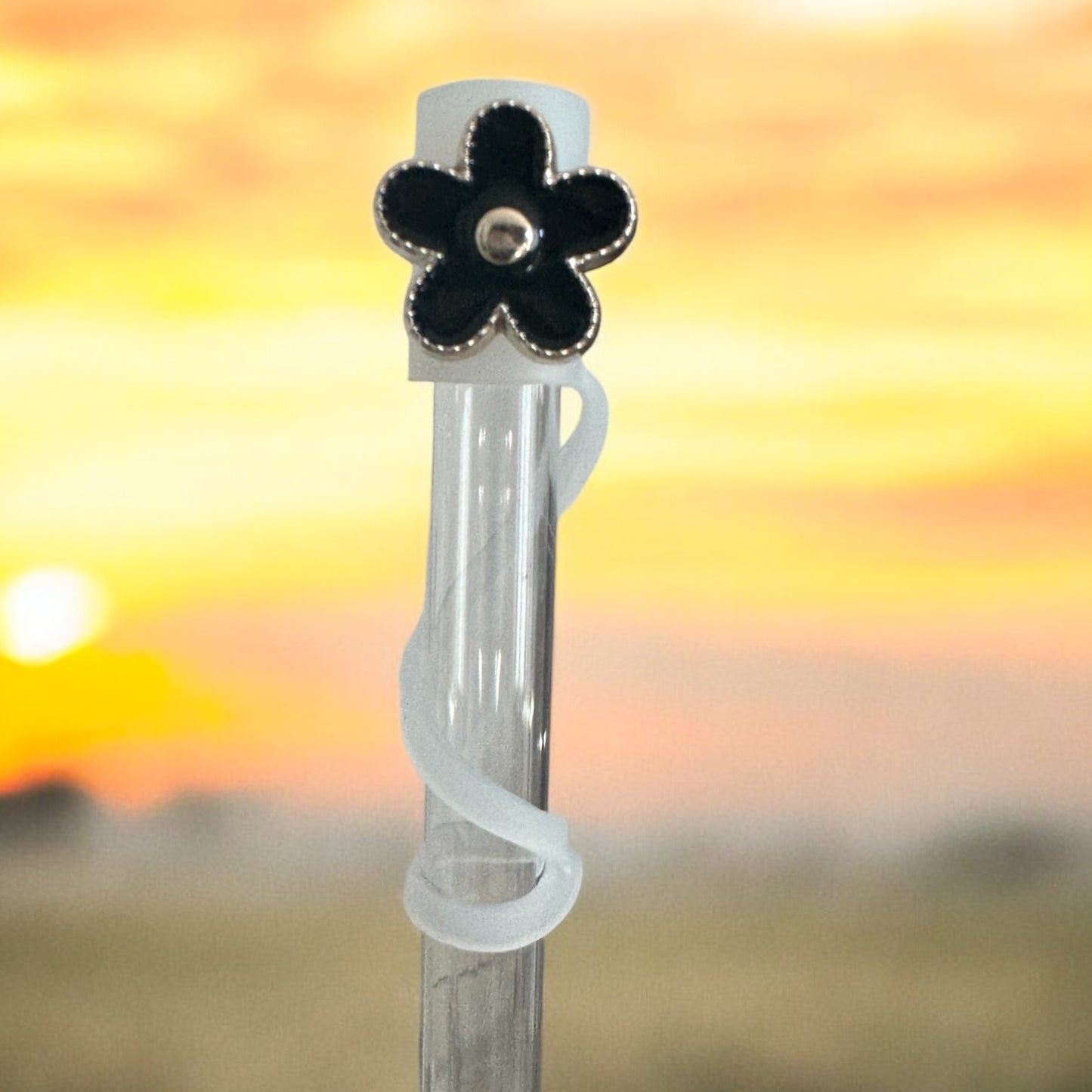 Black Daisy | Straw Topper 10mm