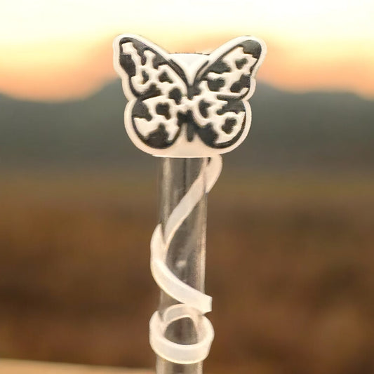 Cowprint Butterfly | Straw Topper 10mm